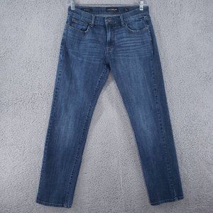 Lucky Brand 221 Original Straight Jeans Whiskered Faded Distressed size 32x30